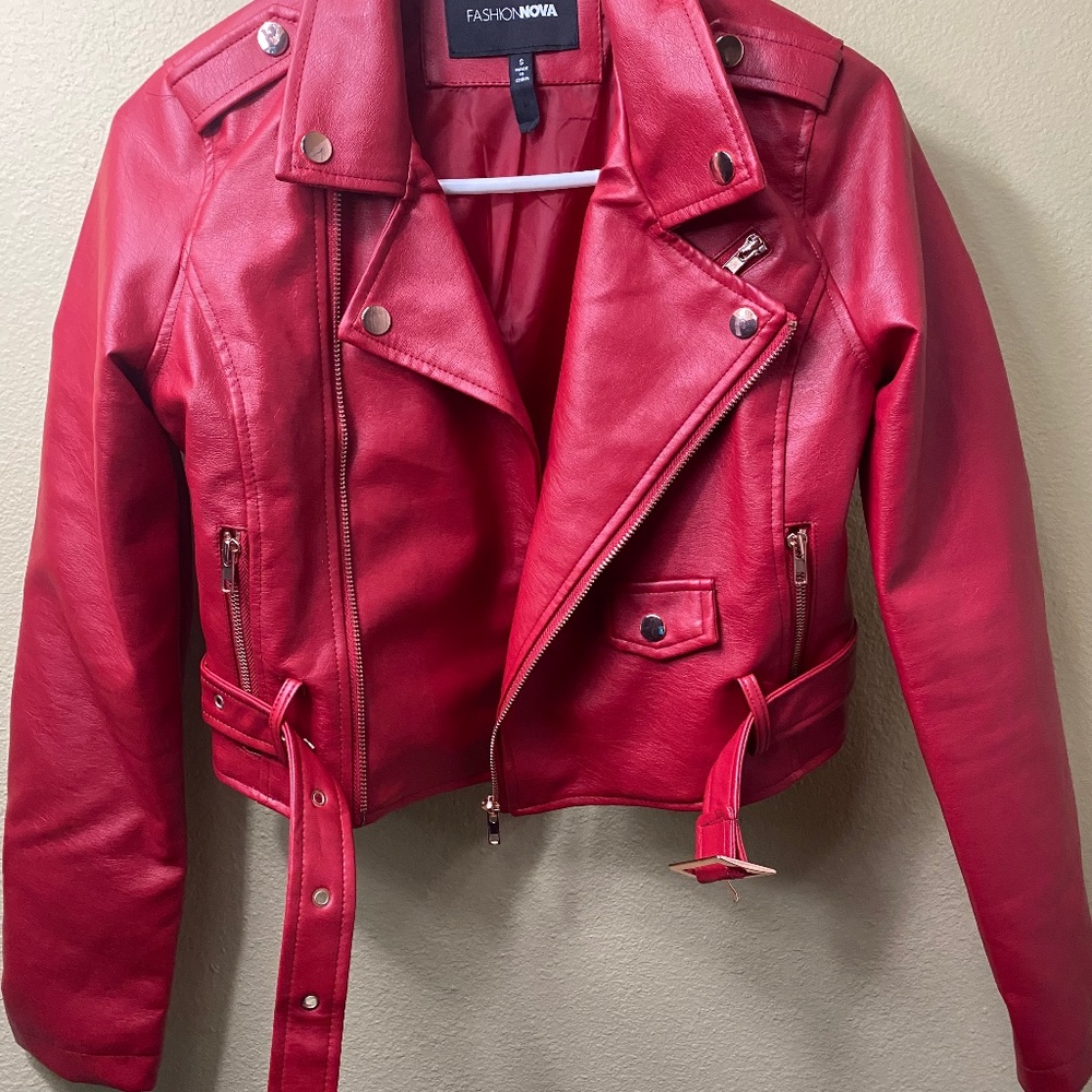 FashionNova Designer Leather/Polyuretnane Jacket